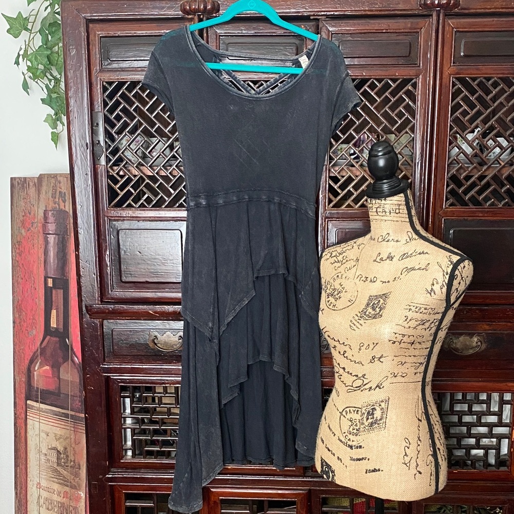Free People Asymmetrical Short Sleeve Dress